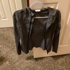 Pink Lily Charcoal Bomber Jacket